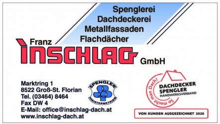 Logo INSCHLAG GmbH – Spenglerei, Flachdach und Dachdeckerei